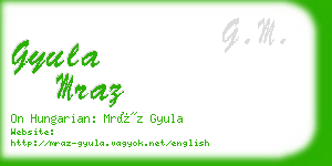 gyula mraz business card